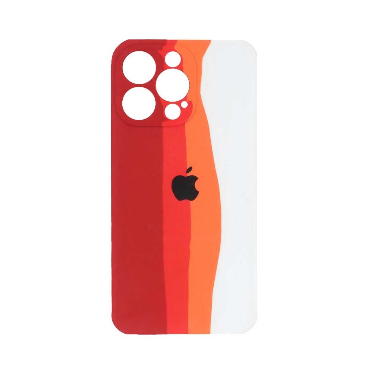 کاور سیلیکون اورجینال رنگین کمانی  IPHONE 13 PRO-نارنجی