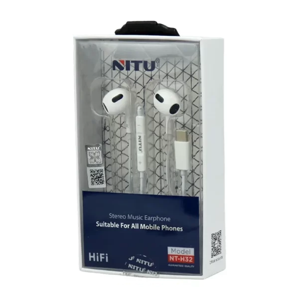 هنذفری سیمی نیتو NITU مدل NT-H32 – سفید