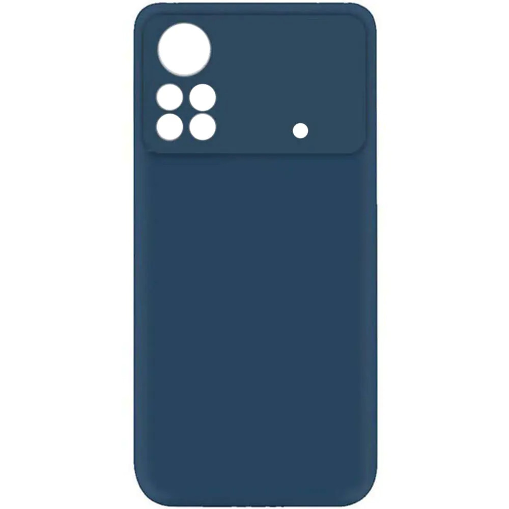 کاور سیلیکون اورجینال مناسب گوشی موبایل poco m4 pro رنگ سرمه ای