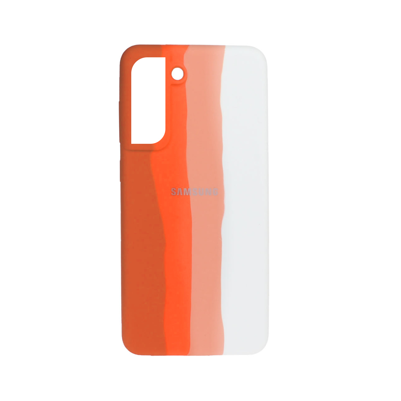 کاور سیلیکون اورجینال رنگین کمانی  مناسب سامسونگS21 PLUS – نارنجی