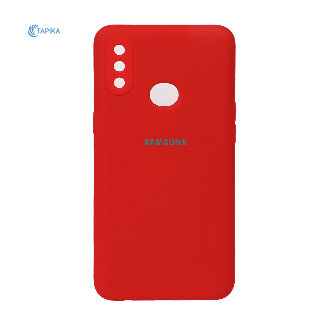 کاور سیلیکونی محافظ لنزدار مناسب گوشی موبایل سامسونگ A10S رنگ قرمز
