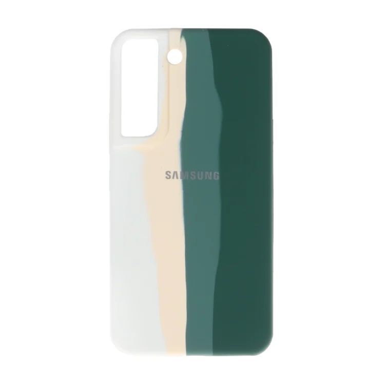 کاور سیلیکون اورجینال رنگین کمانی  مناسب سامسونگ S22-سبز صدری