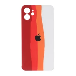 قاب سیلیکون اورجینال رنگین کمانی  مناسب IPHONE 12-نارنجی